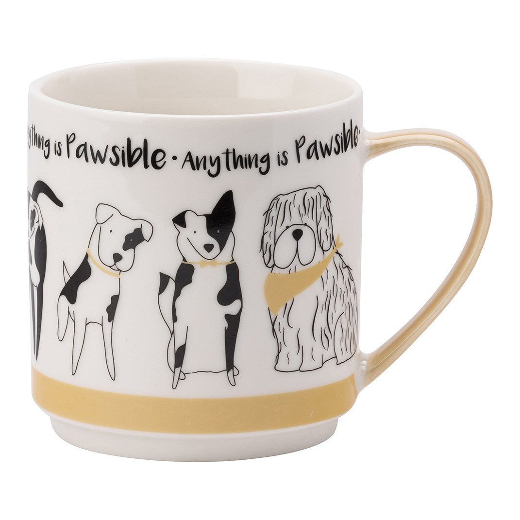 The English Tableware Company Playful Pets Dog Stacking Mugs