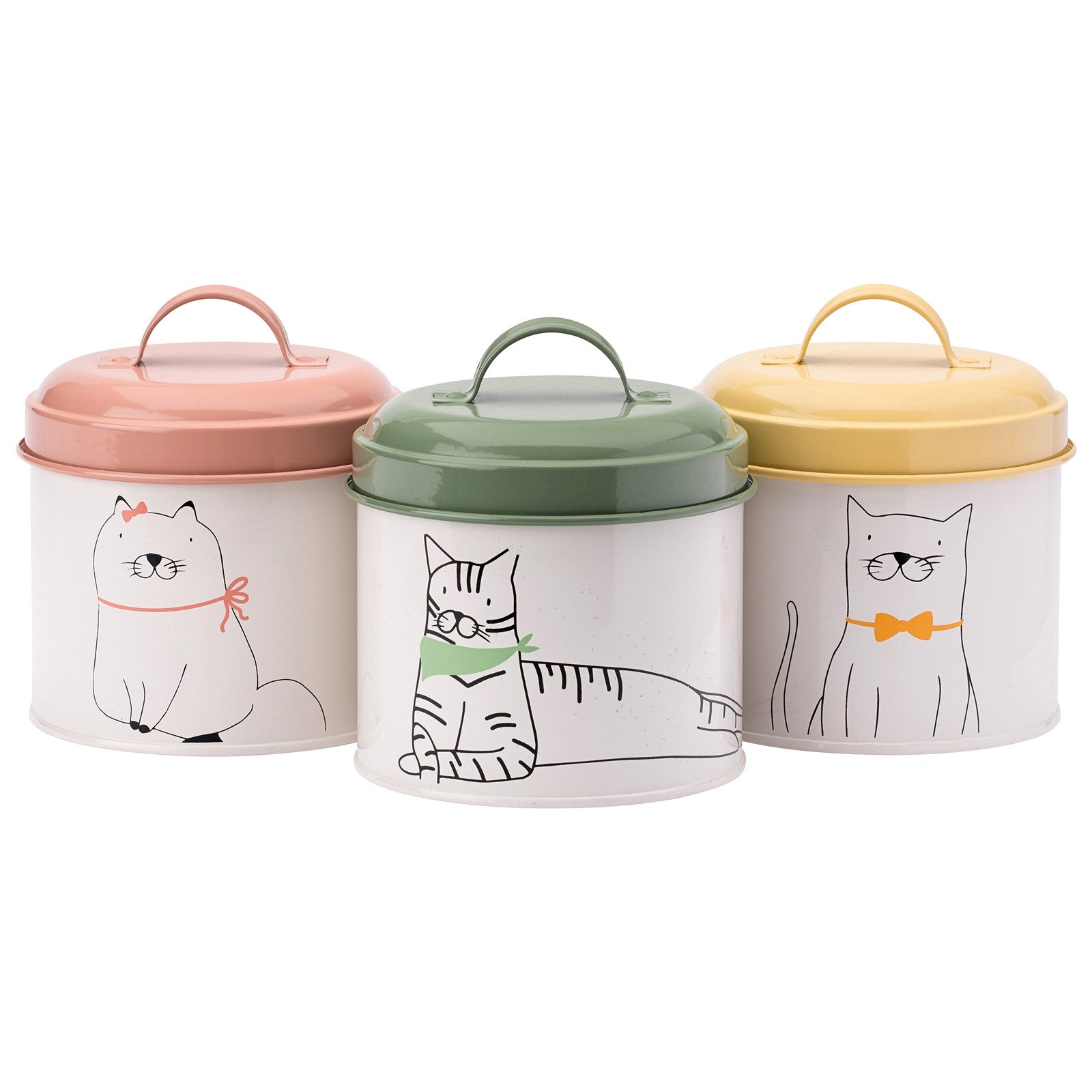 The English Tableware Company Playful Pets Set of 3 Cat Tins