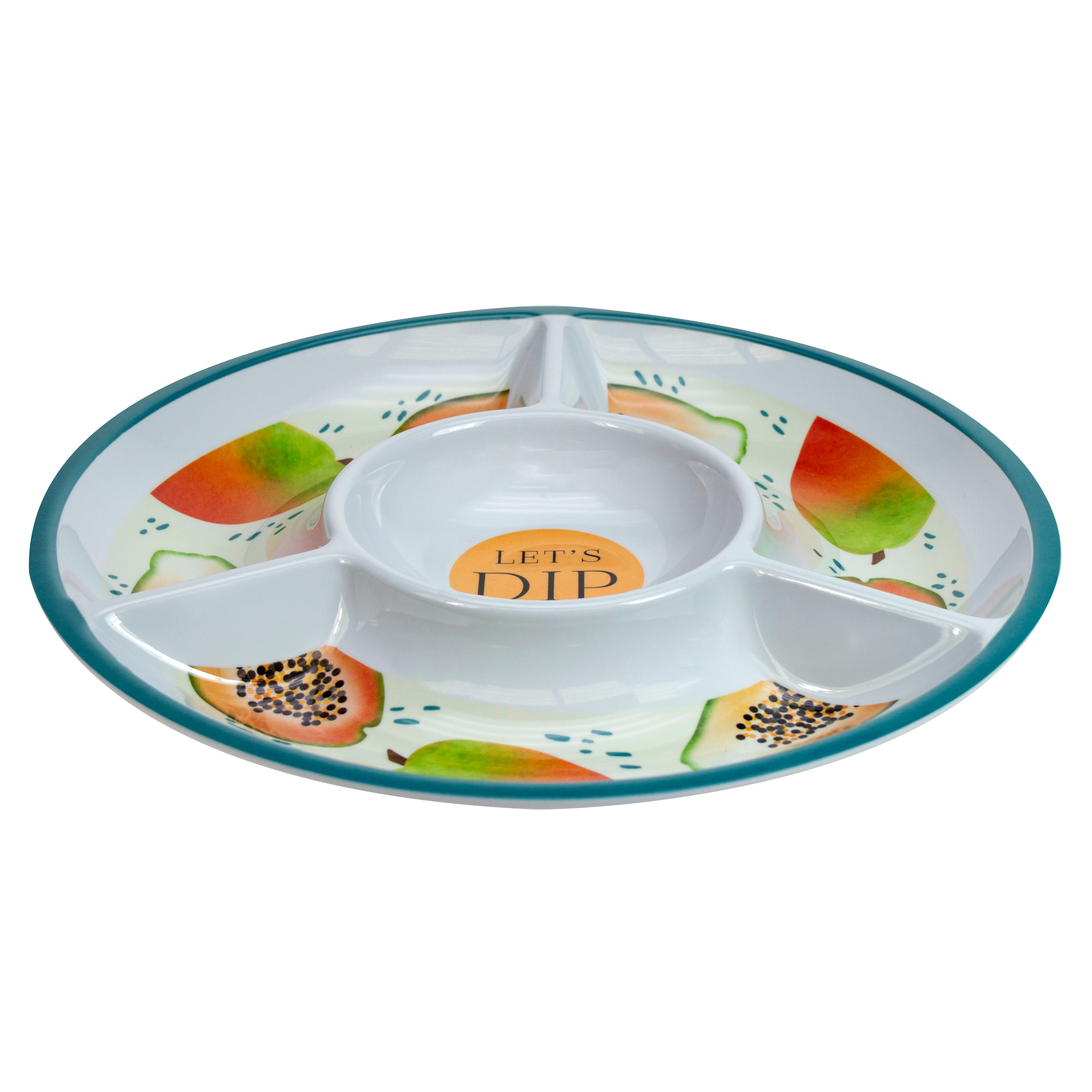 The English Tableware Company Papaya Bliss Large Serving Dip Dish