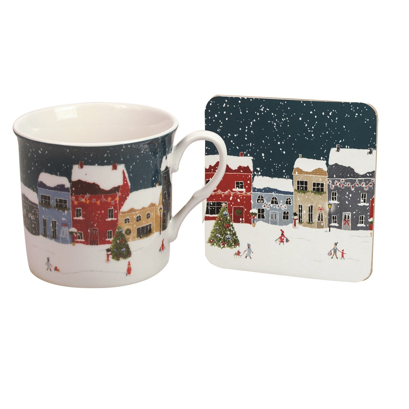 The English Tableware Company Winters Eve Mug and Coaster Set