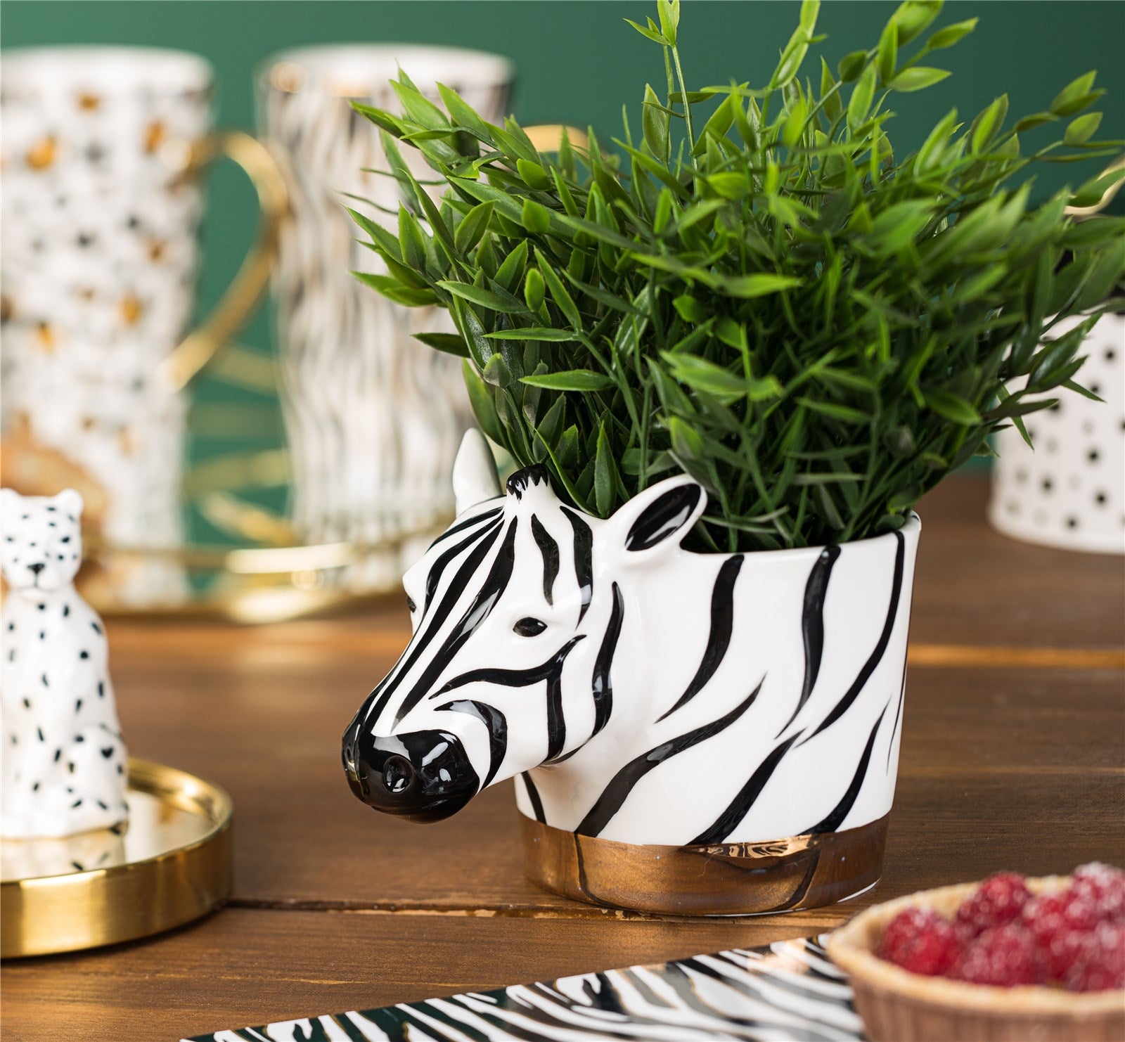 The English Tableware Company Looking Wild Zebra Planter