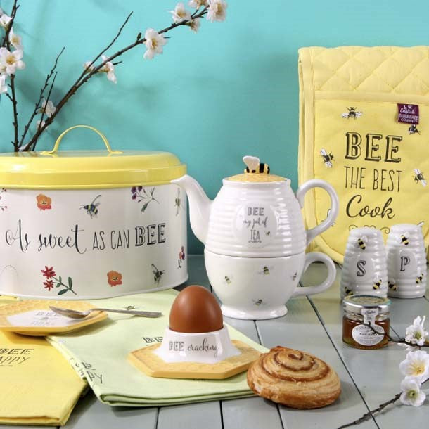 The English Tableware Company Bee Happy Double Oven Gloves