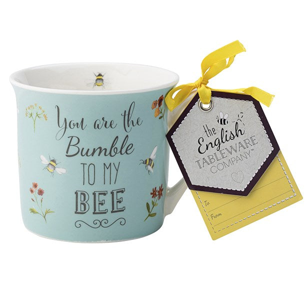 The English Tableware Company Bee Happy Blue Mug