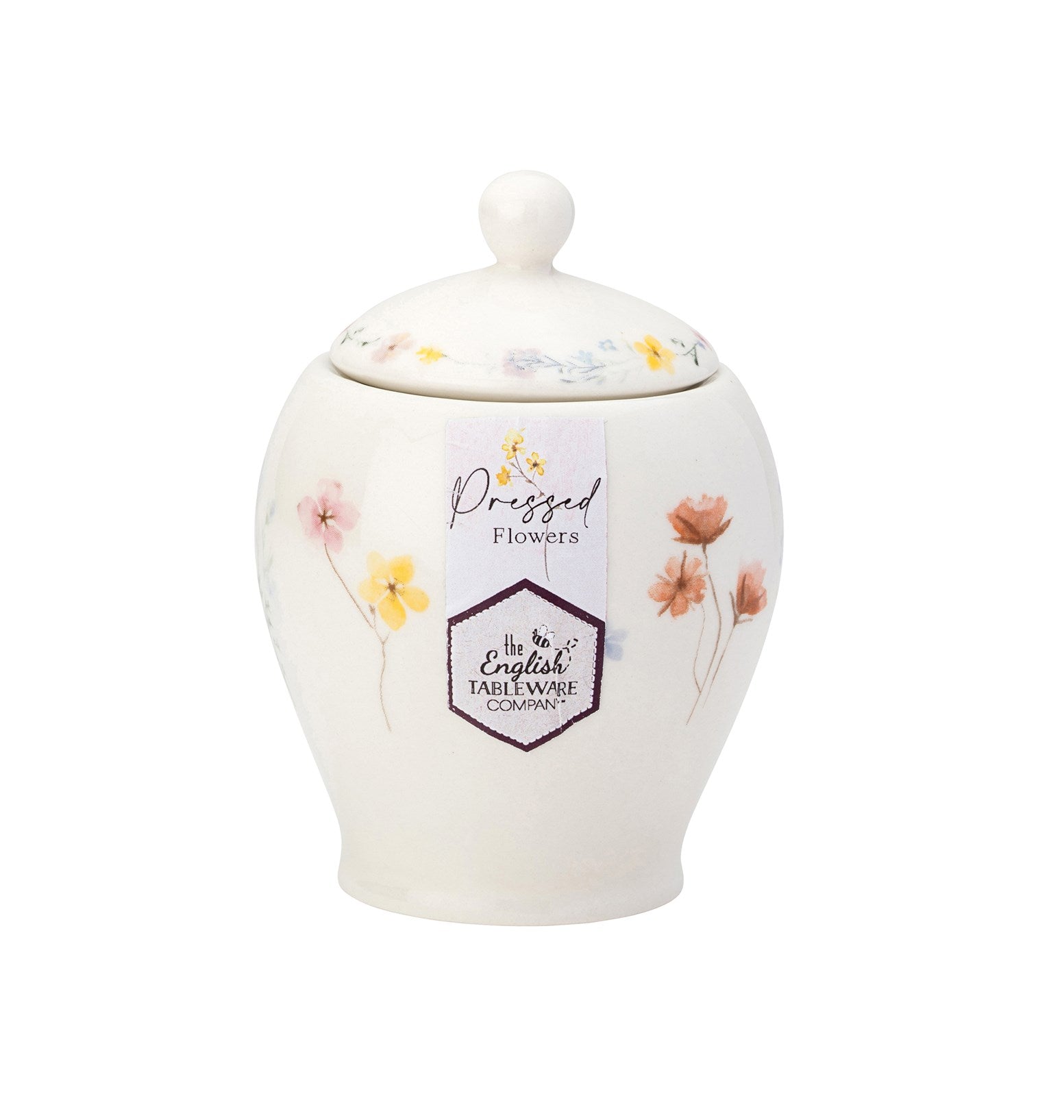 The English Tableware Company Pressed Flowers Sugar Pot