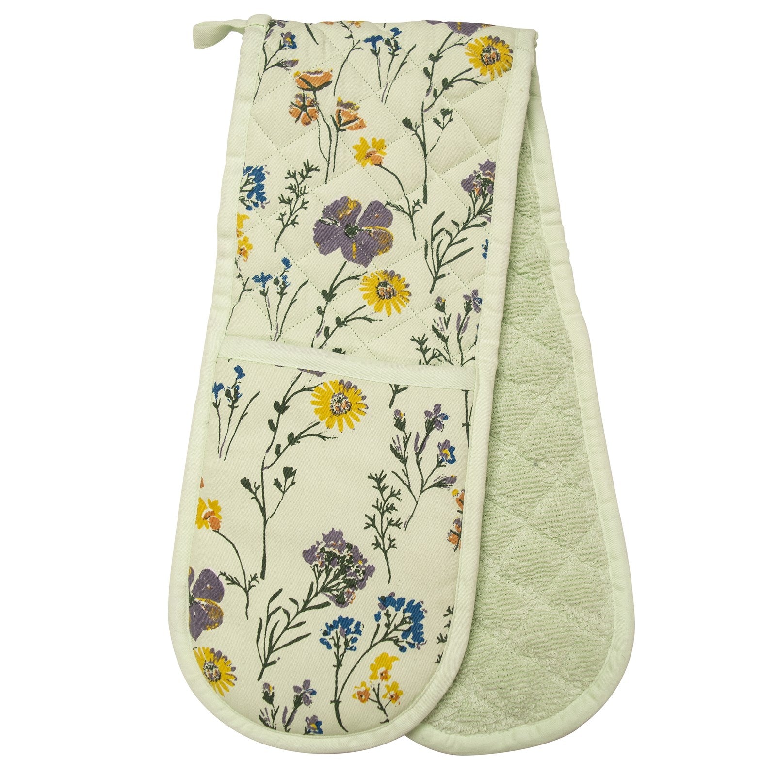 The English Tableware Company Pressed Flowers Double Oven Gloves