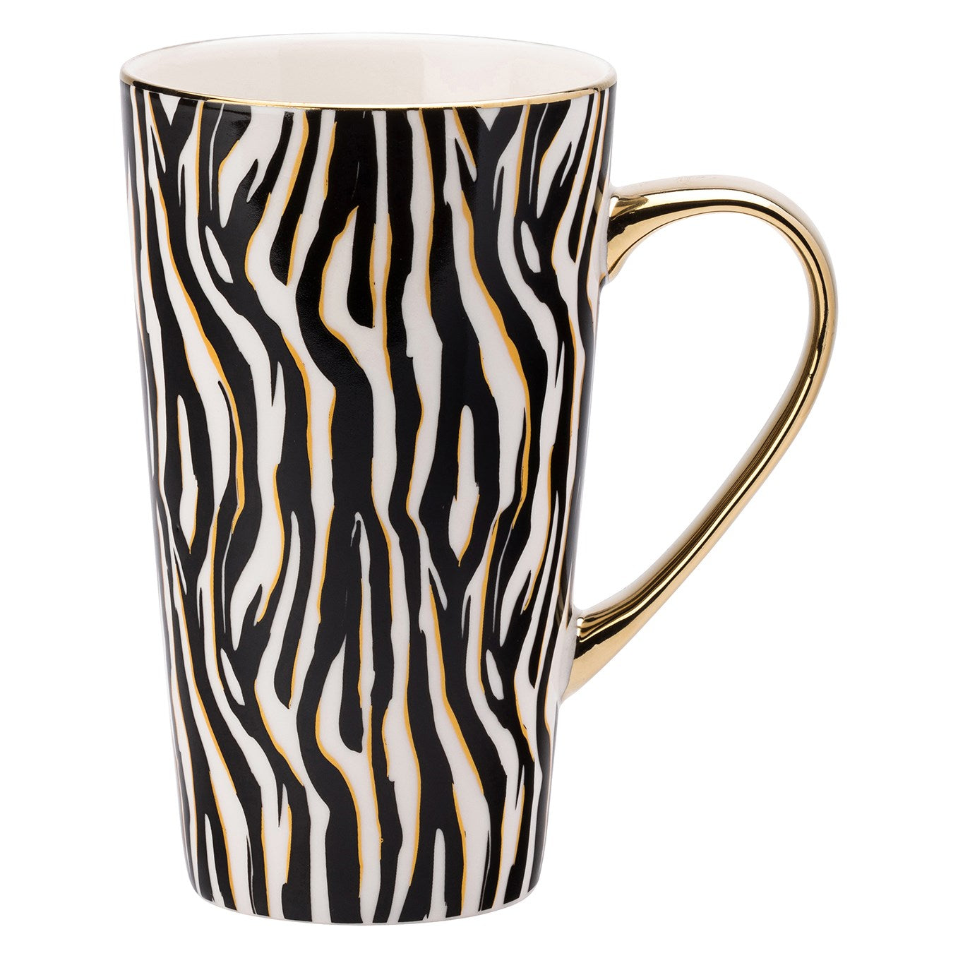 The English Tableware Company Looking Wild Zebra Latte Mug