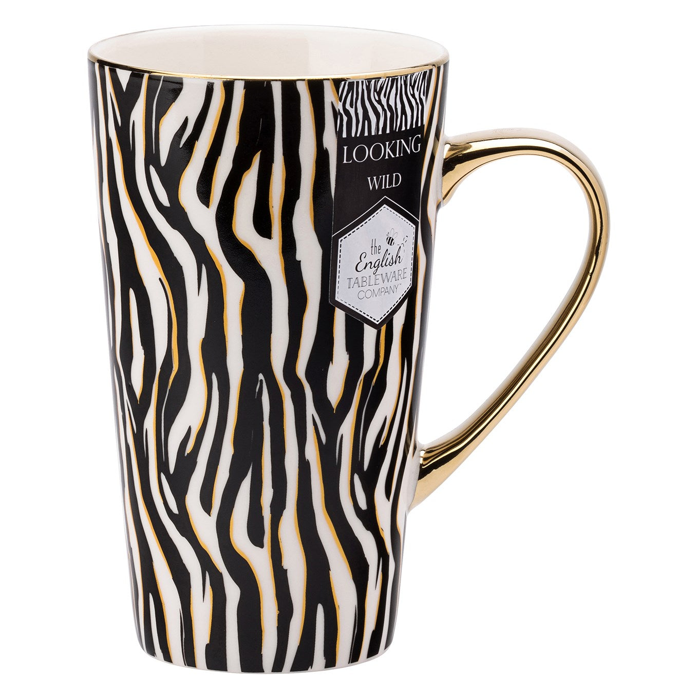 The English Tableware Company Looking Wild Zebra Latte Mug