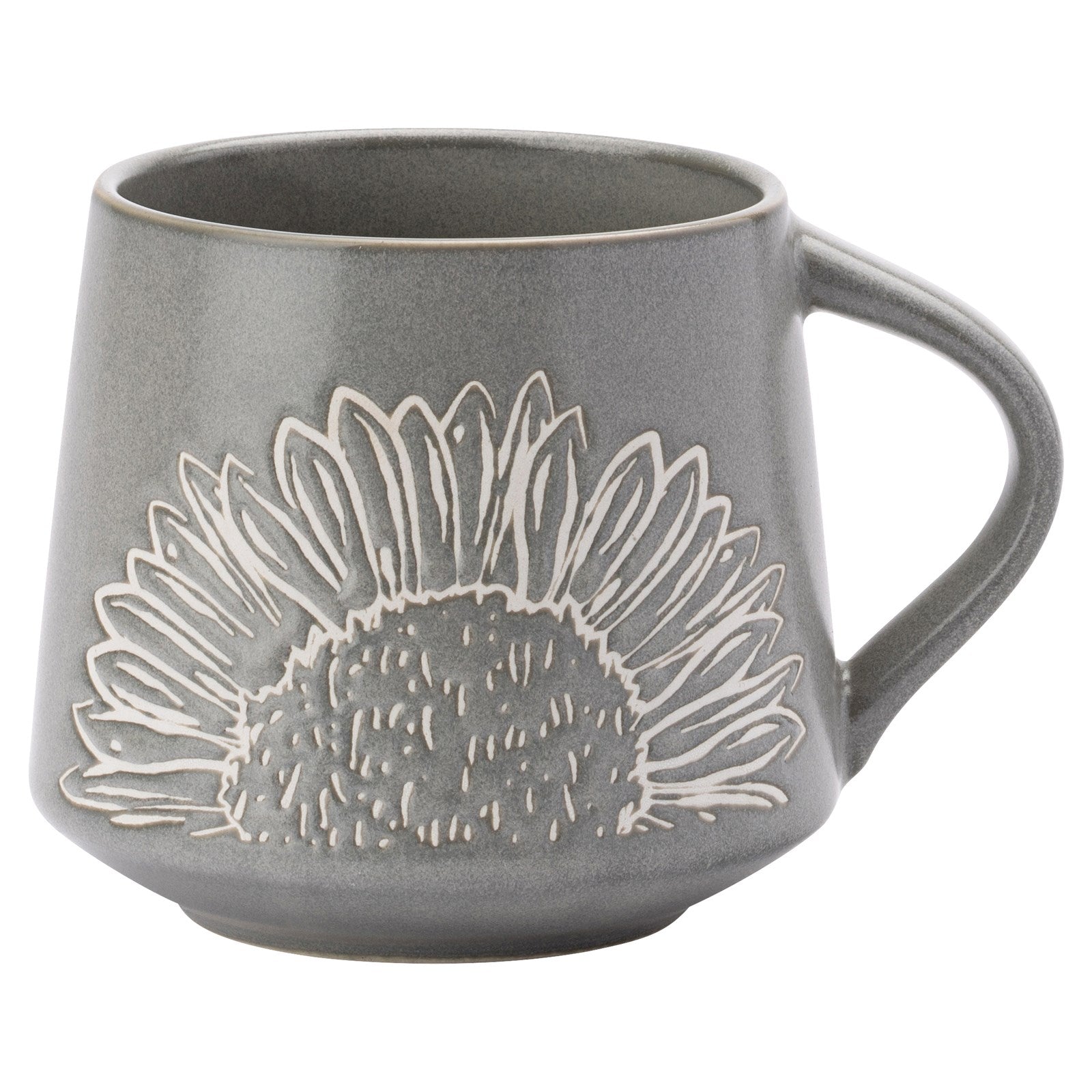 The English Tableware Company Artisan Flower Grey Wax Resist Mug