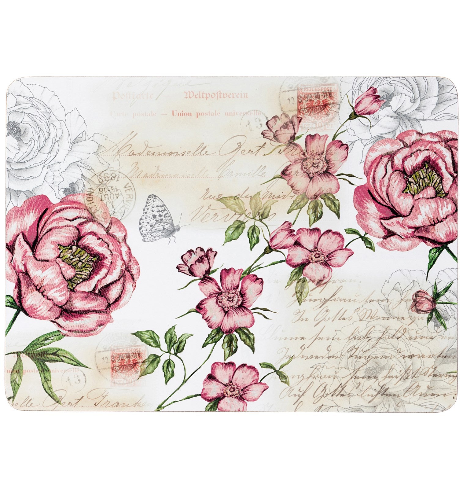 The English Tableware Company Floral Set of 4pk Placemats