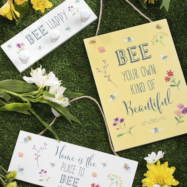 The English Tableware Company Bee Happy Beautiful Wall Plaque