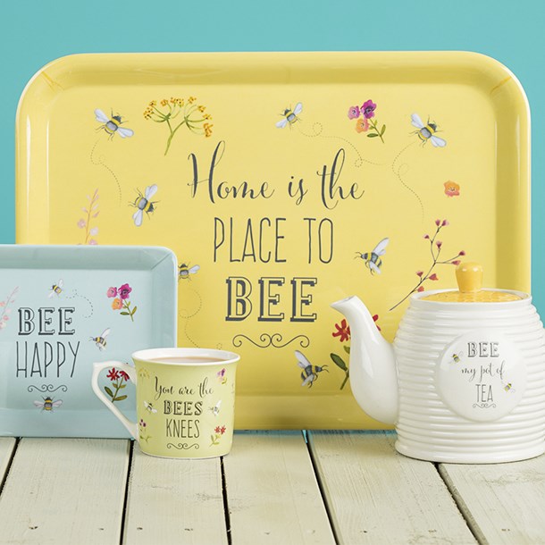 The English Tableware Company Bee Happy Blue Scatter Tray