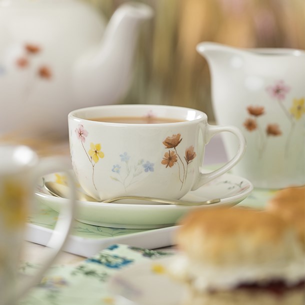 The English Tableware Company Pressed Flowers Cup & Saucer