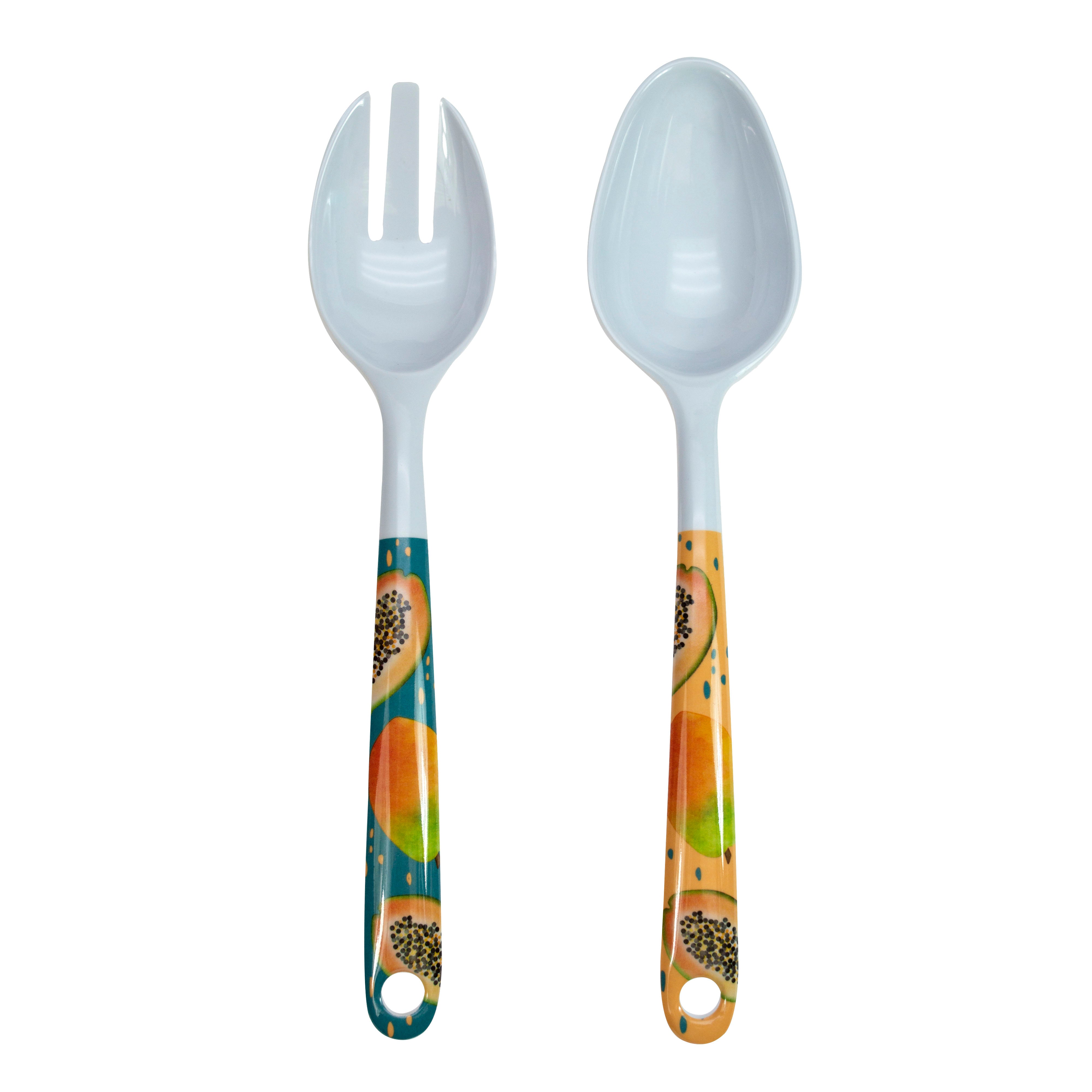 The English Tableware Company Papaya Bliss Salad Server Set