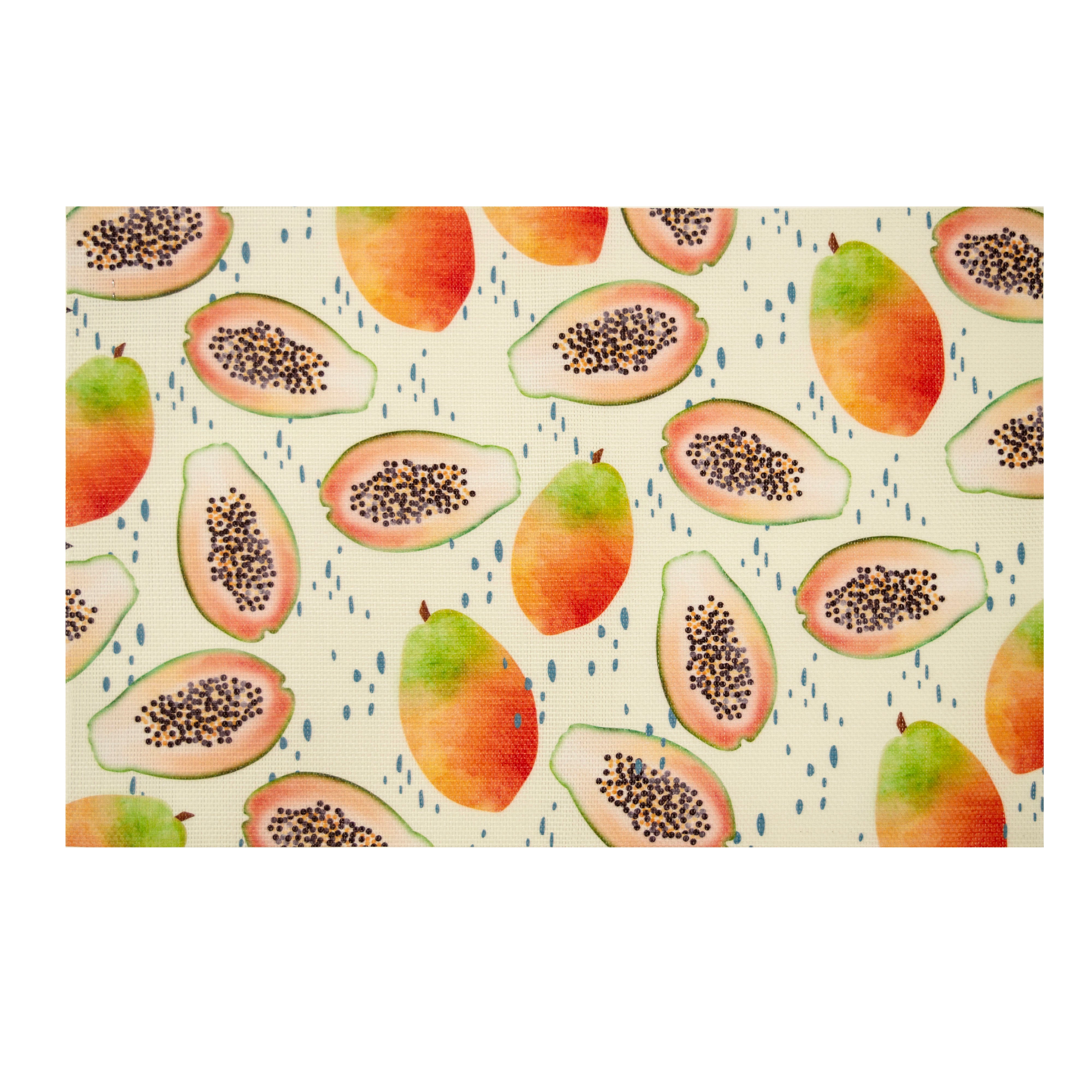 The English Tableware Company  Papaya Bliss Set of 2 Vinyl Mats