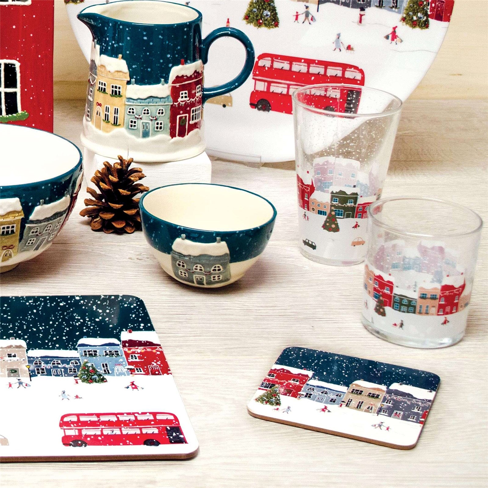 The English Tableware Company Winters Eve Mug and Coaster Set