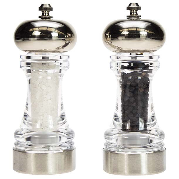 The English Tableware Company Chrome York - Salt and Pepper Mill Set